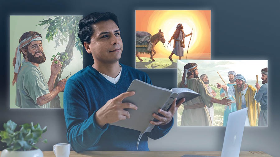 Mbeni ita-koli ayeke sara recherche na ndö ti Amos so ayeke mbeni zo ti sungo Bible. Afoto so ayeke kâ na peko afa ye so ita ni ayeke bâ na yâ ti li ti lo na ngoi so lo yeke diko ambaï ti Bible nga lo yeke gbu li na ndö ni