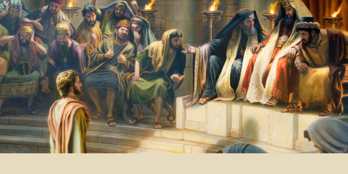 Estêvão está calmo diante do Sinédrio.