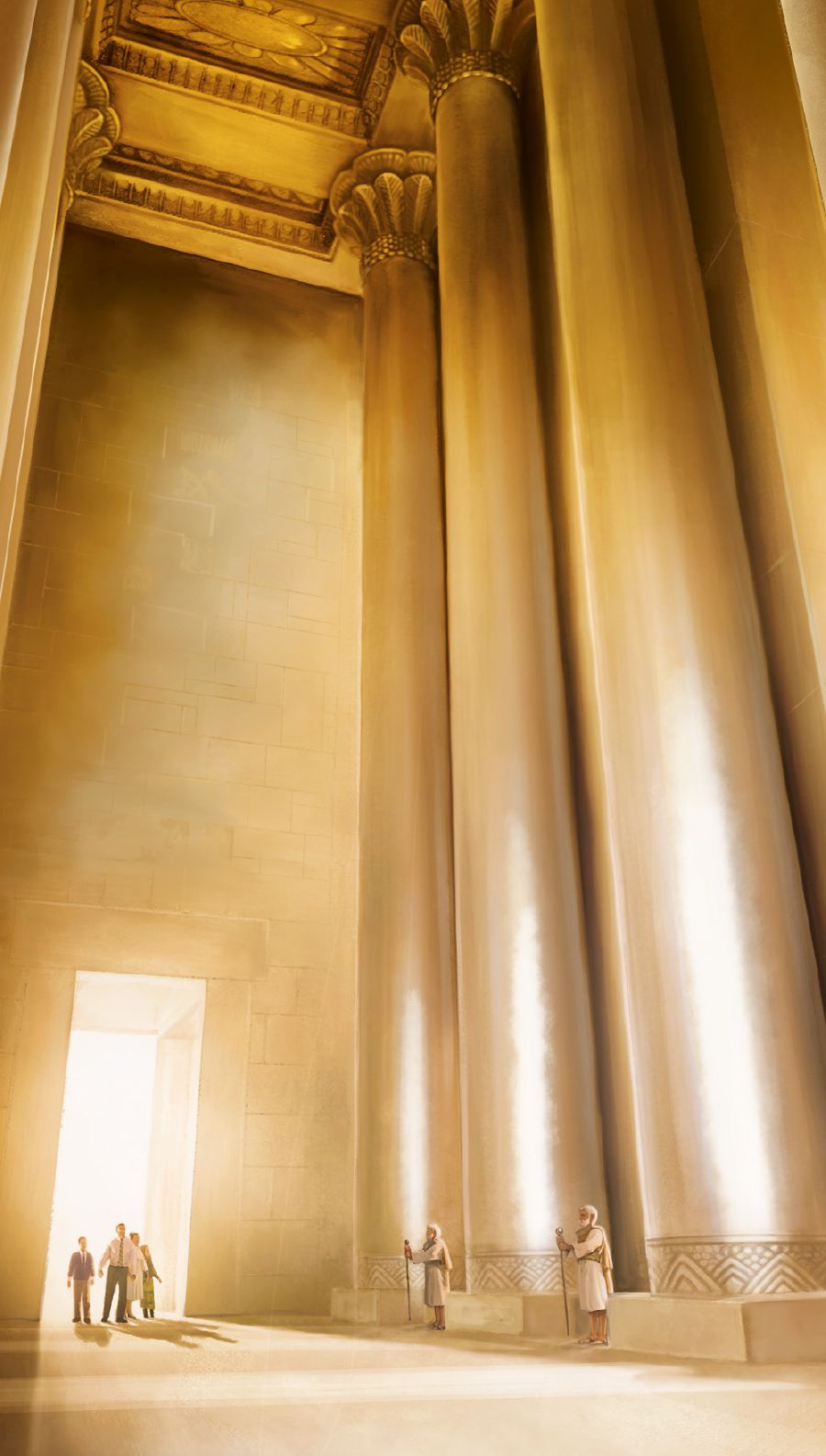 Pessoas se imaginam entrando no templo da visão de Ezequiel