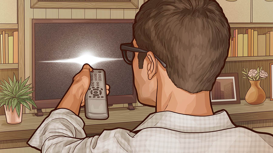 Wachinyamata akuthimitsa TV.