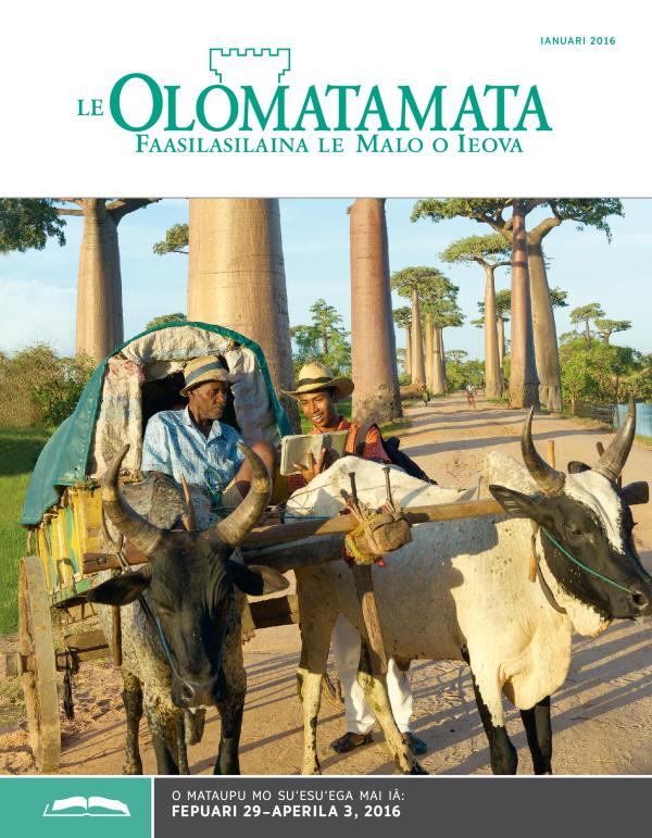 Le Olomatamata mo Suʻesuʻega, Ianuari 2016
