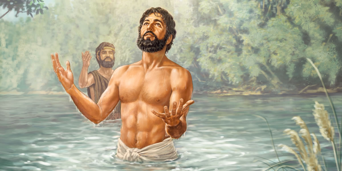 Jesu anobuda mumvura abva kubhabhatidzwa naJohani Mubhabhatidzi