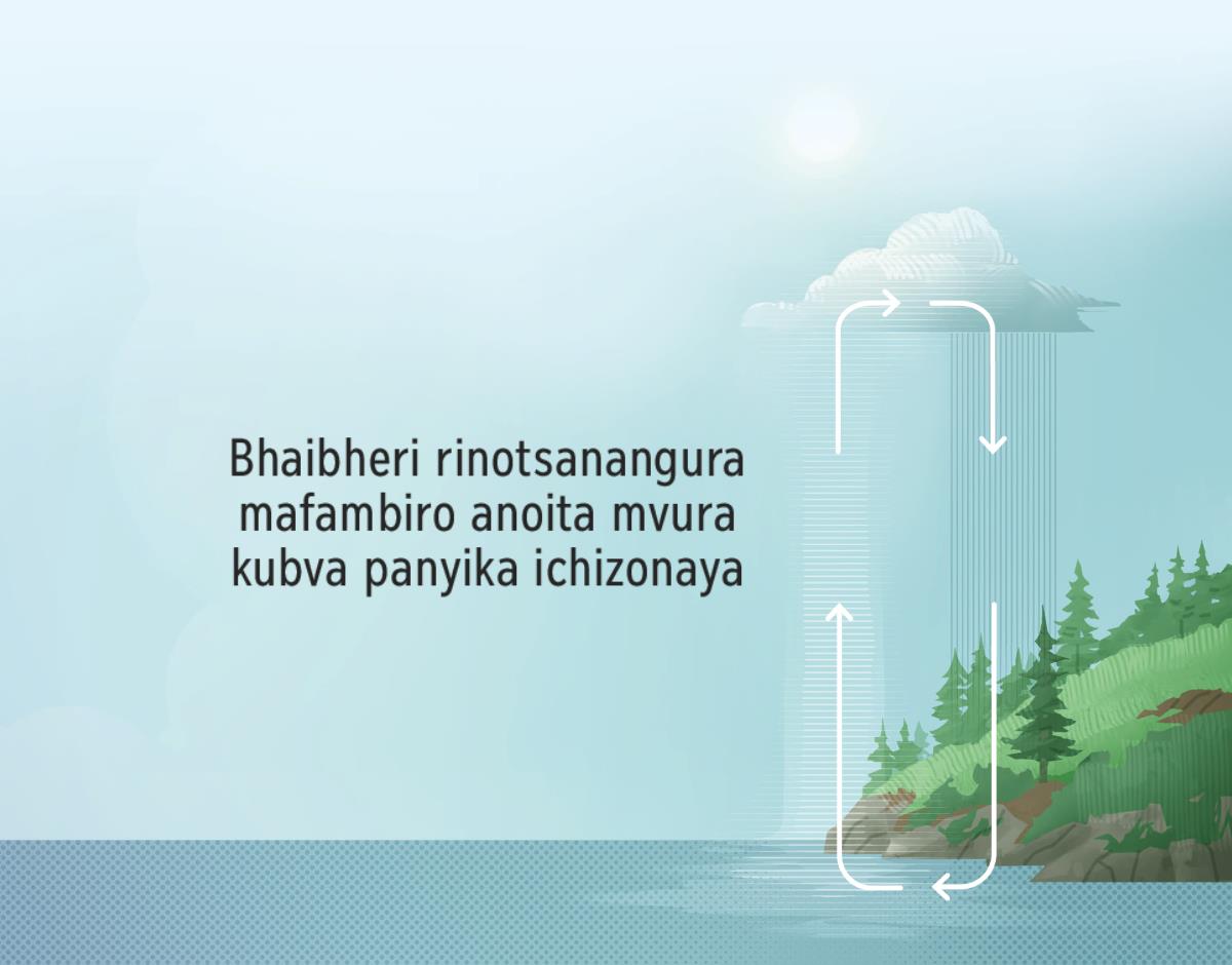 Bhaibheri rinotsanangura mafambiro anoita mvura kubva panyika ichizonaya. Mufananidzo uri kuratidza mafambiro anoita mvura ichibva panyika yoita makore yozonayazve.