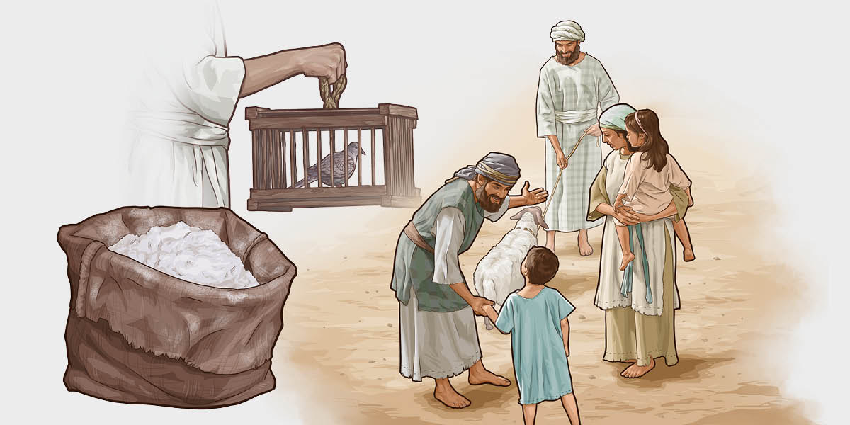 Mapikicha: Jehovha aigamuchira zvibayiro zvakasiyana-siyana zvaipiwa nevaIsraeri. 1. Furawa yakatsetseka. 2. Njiva. 3. Mhuri yaunza gwai kumupristi.