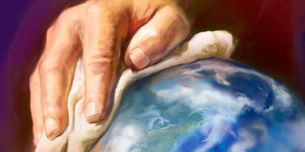 Ruoko rwaJesu akabata jira achiita seari kuchenesa nyika