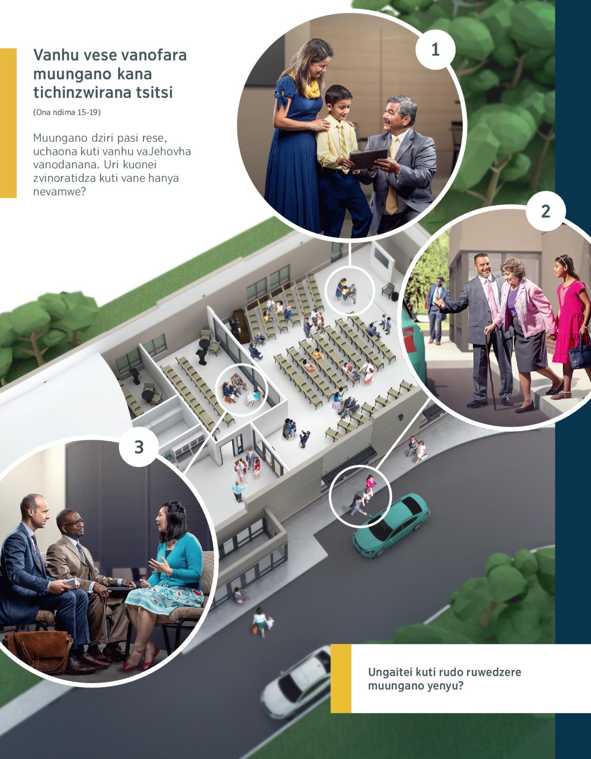 Mukuru ari kutaura nemukomana naamai vake; baba nemwanasikana wavo vachibatsira hanzvadzi yakwegura kuti inopinda mumota; vakuru vaviri vari kuteerera hanzvadzi ichitaura