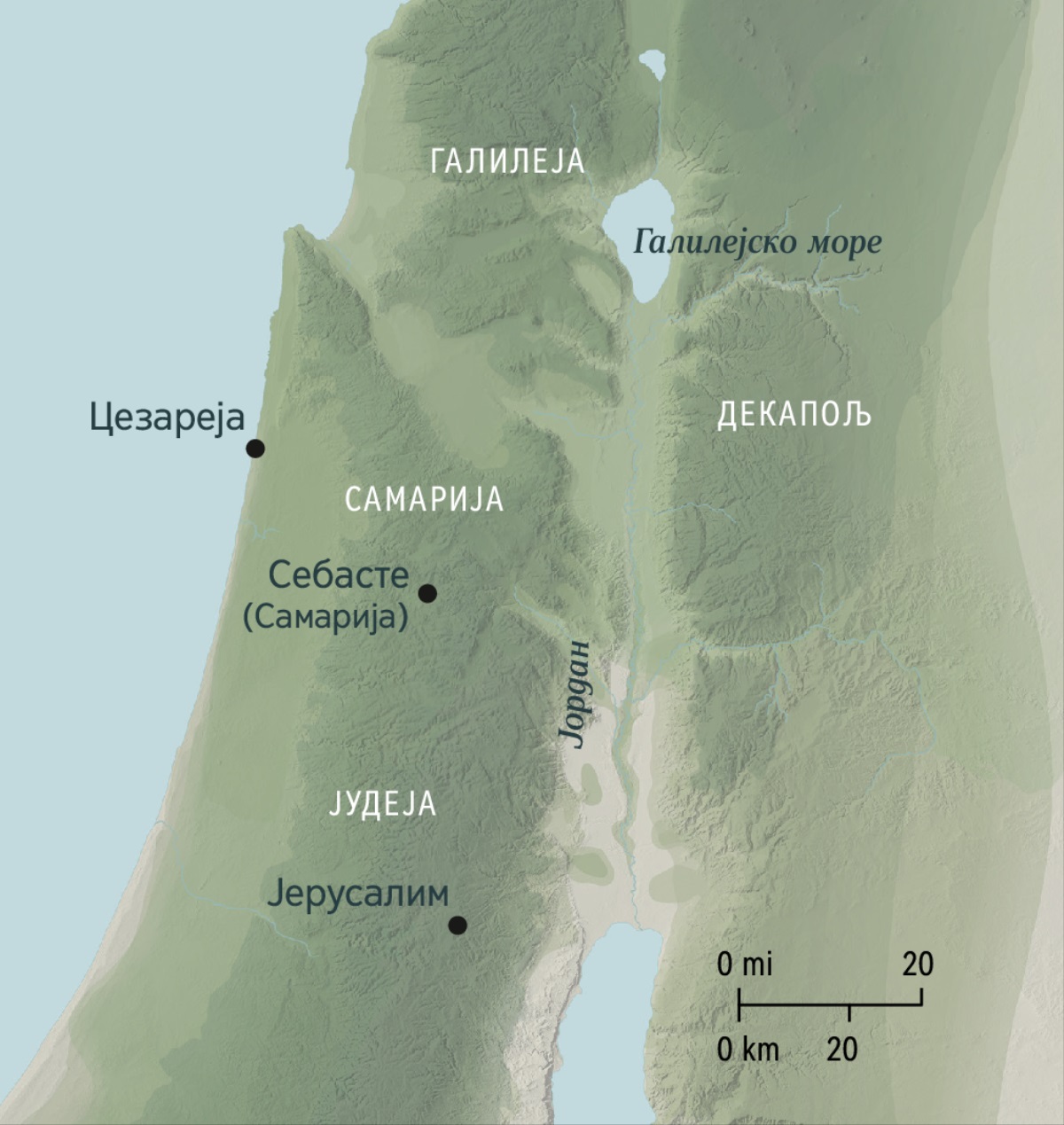 Географска карта приказује места у којима је Петар искористио „кључеве небеског Краљевства“.
