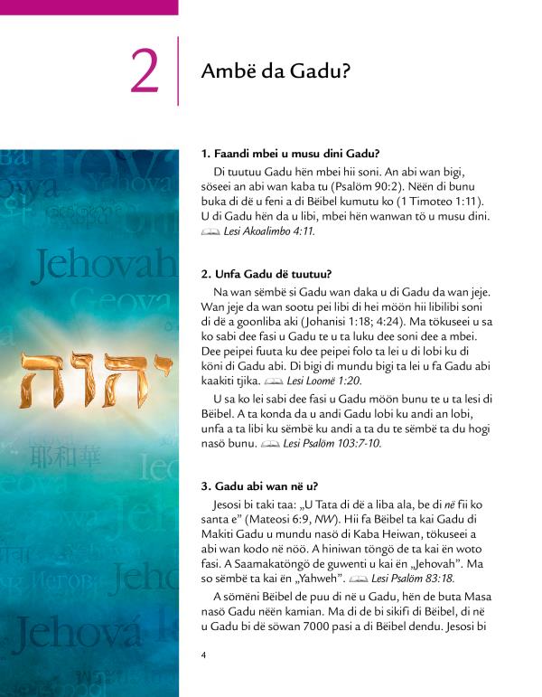 Woto 2 a di brochure Gadu abi bunu buka da u!