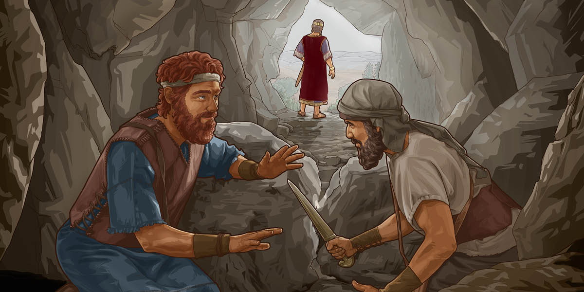 Dafiti ku wan u dee womi fëën dë te a baka u wan sitonu baaku ta tjubi, nöö Könu Saulosu ta waka kumutu a di baaku dë. Dafiti ta piki di woto womi di hoi wan feti ufangi nëën maun taa an musu kii Saulosu.