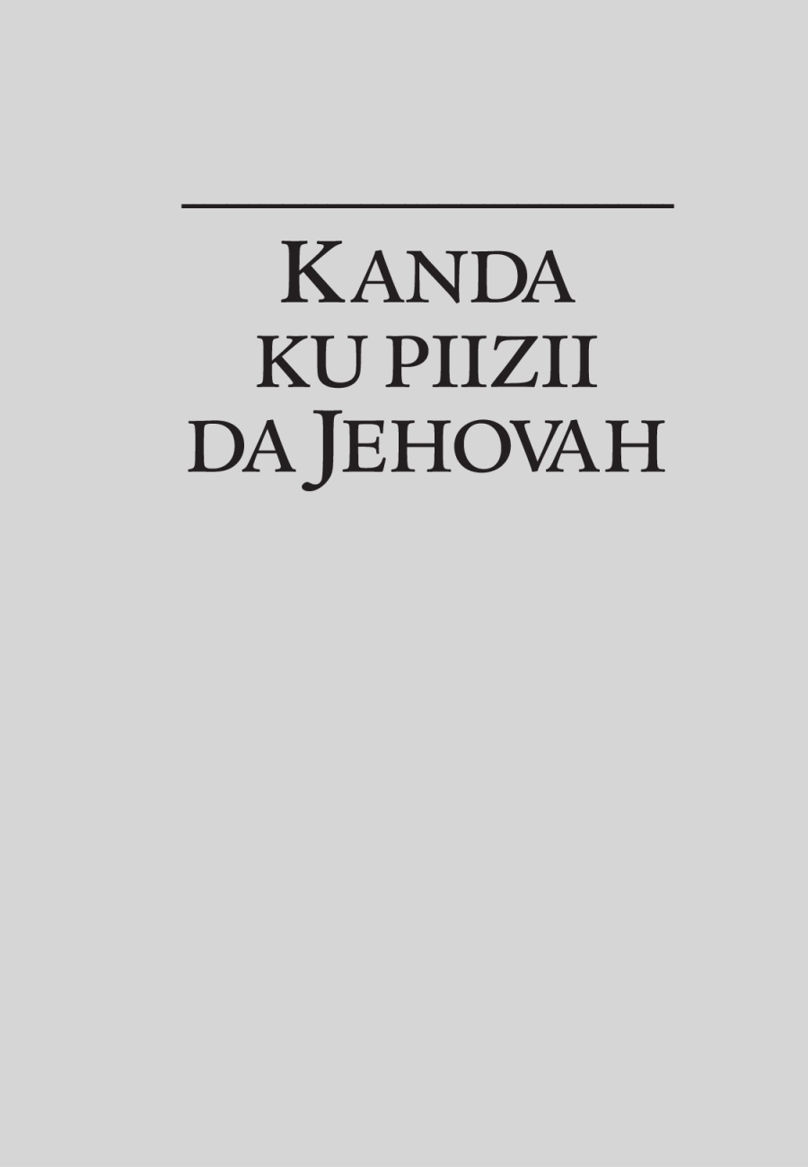 Kanda ku piizii da Jehovah