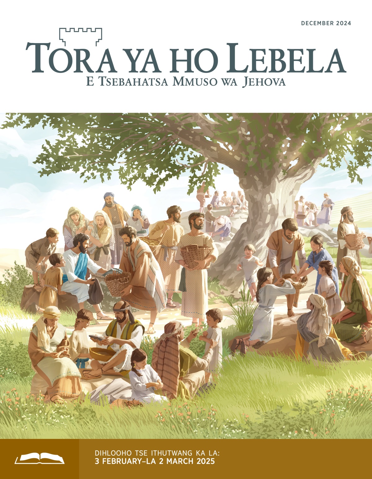 Jesu o fa barutuwa ba hae bohobe le tlhapi. Barutuwa ba di fa letshwele la banna, basadi le bana.