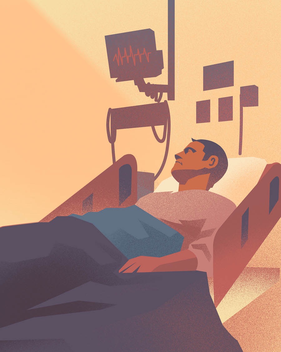 Mwanamume amelazwa hospitalini