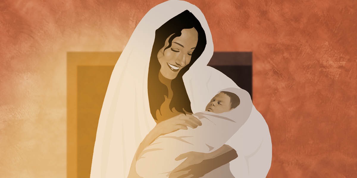 Maria akiwa na Yesu mchanga