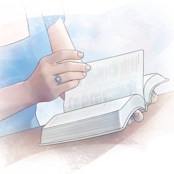Mwanamuke anayesoma Biblia