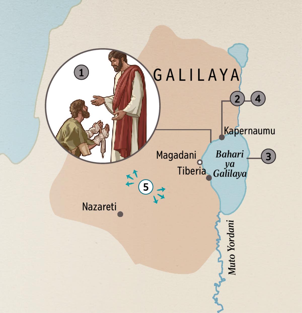 Miji ya Galilaya kwenye Yesu aliponyesha watu