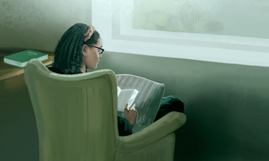 Shahidi mumoja wa Yehova anasoma Biblia