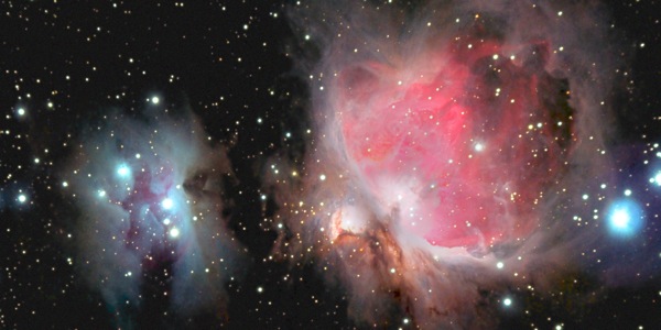 Himlakroppar i en liten del av universum.