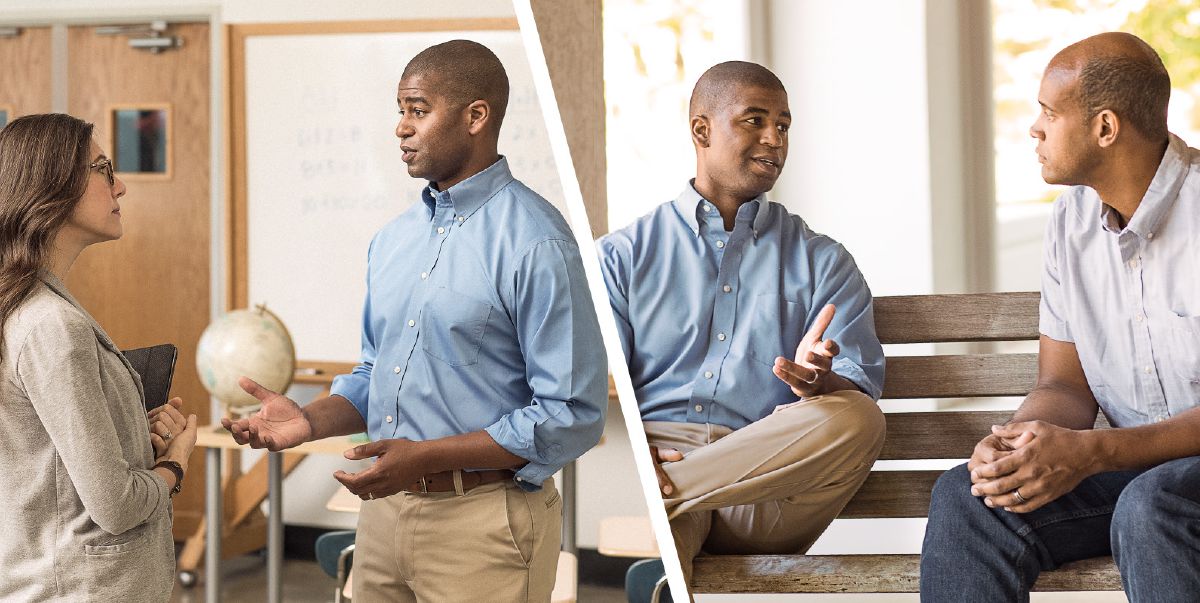 appaa thannudaiya maganin aasiriyaridam pēsugiraar; thollai kodukkira pillaiyin appaavidam pēsugiraar