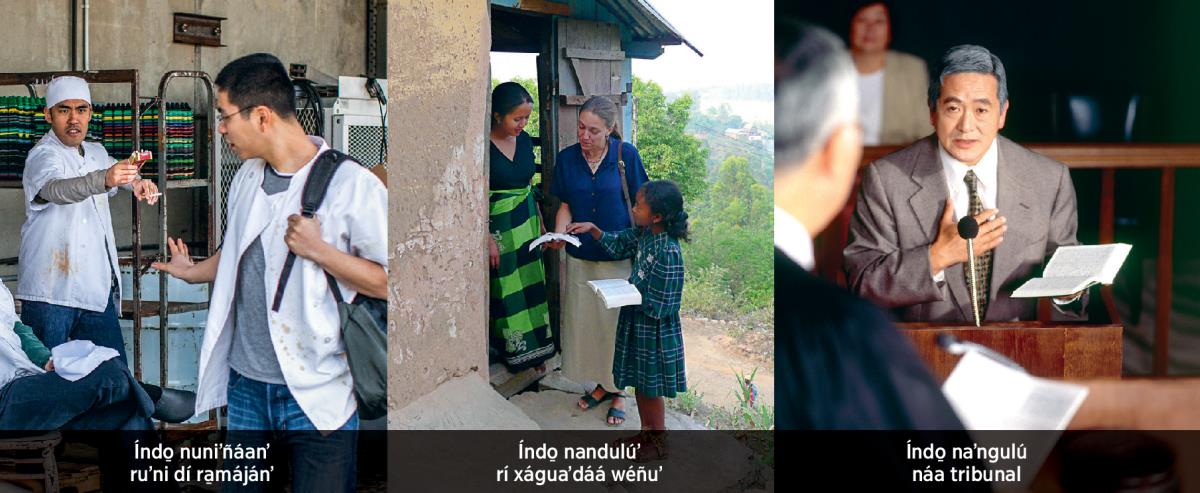 1. Mbáa xa̱bu̱ naʼni gaʼduunʼ matsikhá ndíí; 2. Mbáa ndxájulú naʼtáraʼa náa i̱mba̱ xuajen mba̱a̱; 3. Mbáa ndxájulú naʼthí náa mbá tribunal