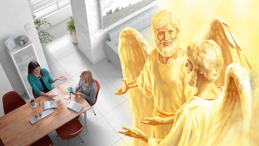 Xtiʼkhu rí nakujmaa: 1. Ndxájulú naʼsngóo ga̱jma̱a̱ numuu Biblia a̱ʼgu̱ bi̱ niʼtároʼoo náa naʼwa̱a̱n café. 2. Tikhun ángeles xnduʼwá inuu índo̱ nduyáá rí naʼnigajmaa Biblia.