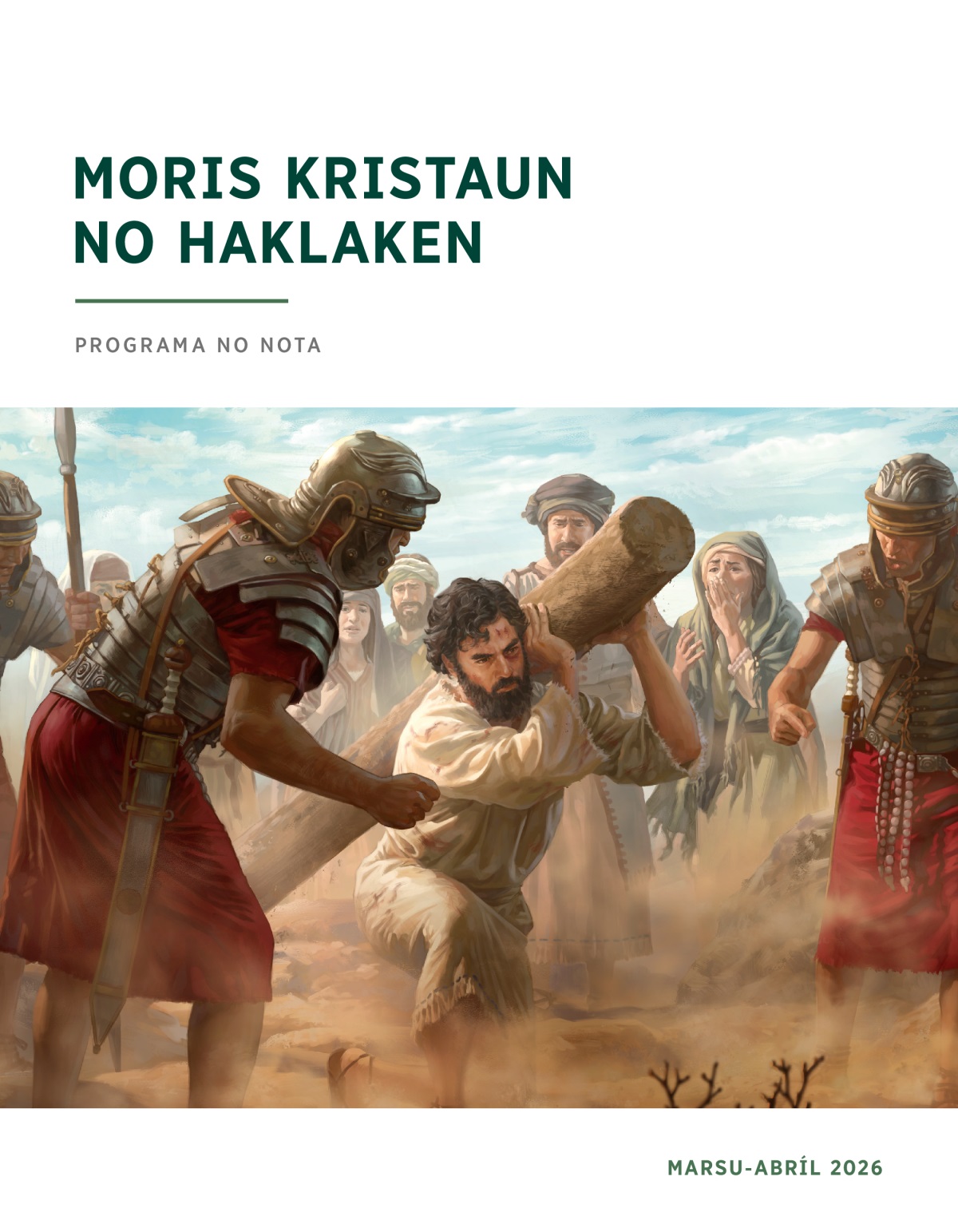 Jesus neʼebé sente susar atu lori ninia ai-riin terus nian no soldadu Roma hakilar nia. Grupu ida husi ema Judeu haree Jesus ho triste.