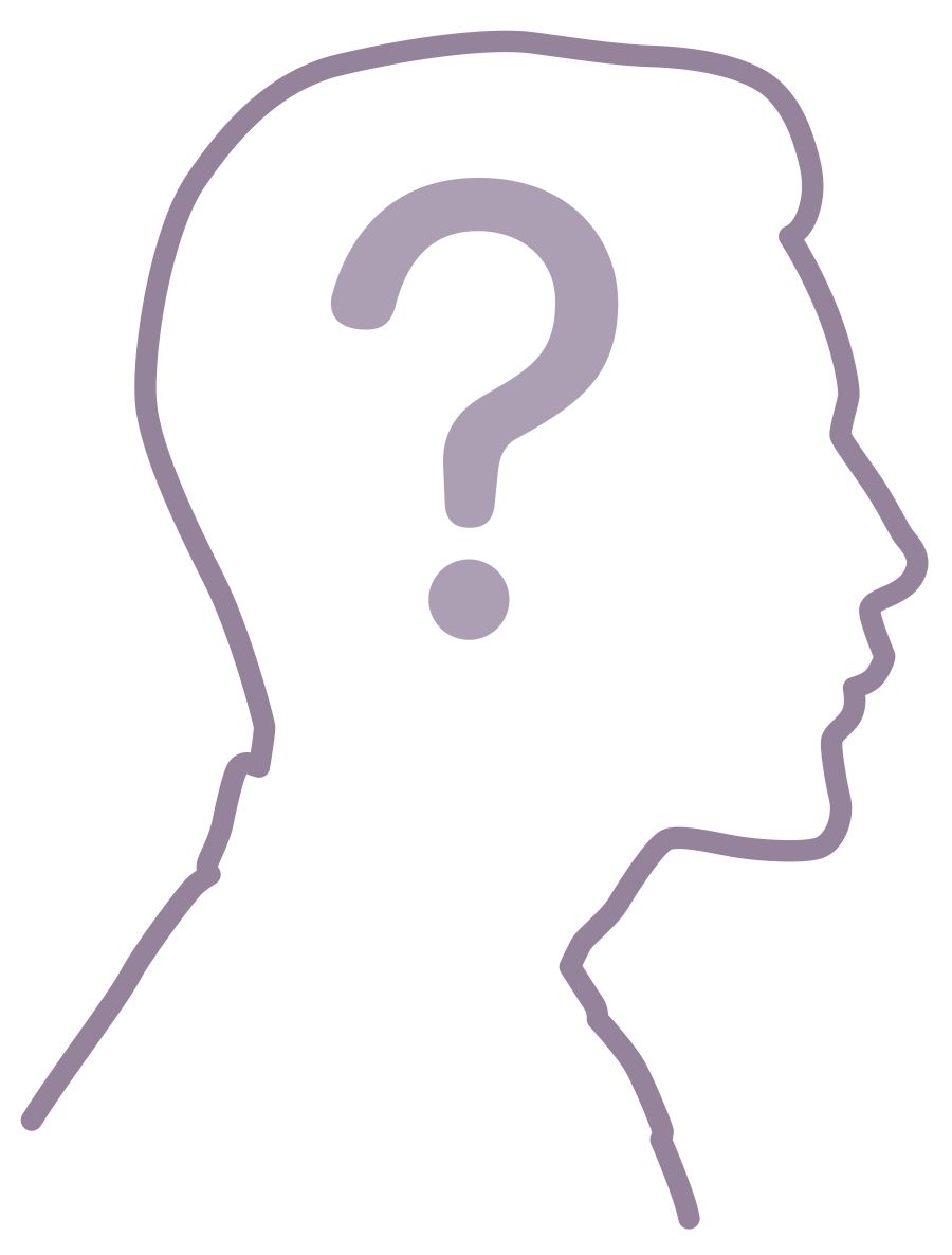 తనను తాను ప్రశ్నించుకుంటున్న ఒక వ్యక్తి