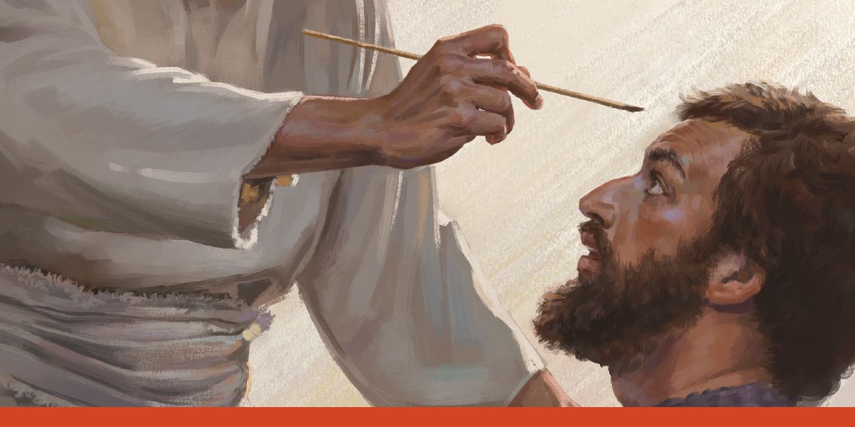 ናይ ጸሓፊ ቐርኒ ቐለም ዘለዎ ሰብኣይ ኣብ ግምባር እሙን ሰብ ምልክት ይገብር።