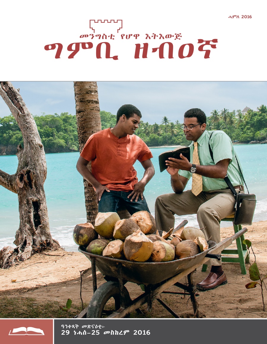 ግምቢ ዘብዐኛ ሕታም መጽናዕቲ፡ ሓምለ 2016