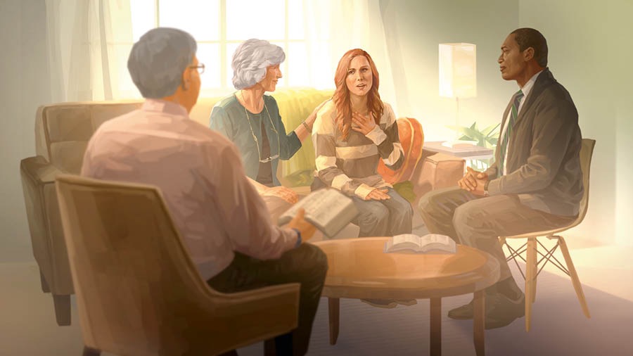 ክልተ ሽማግለታት ንሓንቲ ዝጨነቓ ሓብቲ ይበጽሕዋ፣ ንሳ ድማ ነታ ብስልቲ ሓብቲ ኽትሓብሮም ዓዲማታ እያ