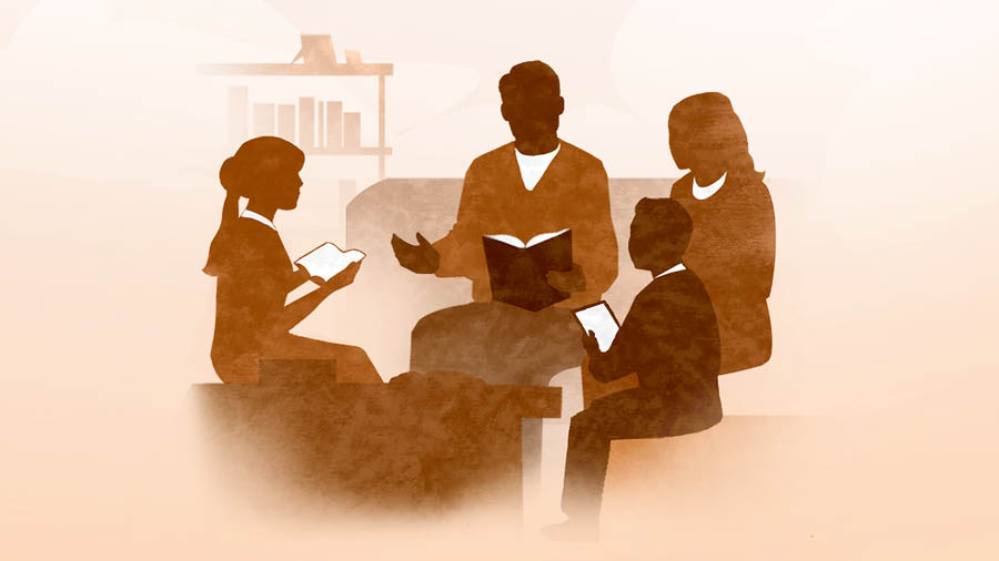 ሓደ ሓው ኣምልኾ ስድራ ቤት ይመርሕ።