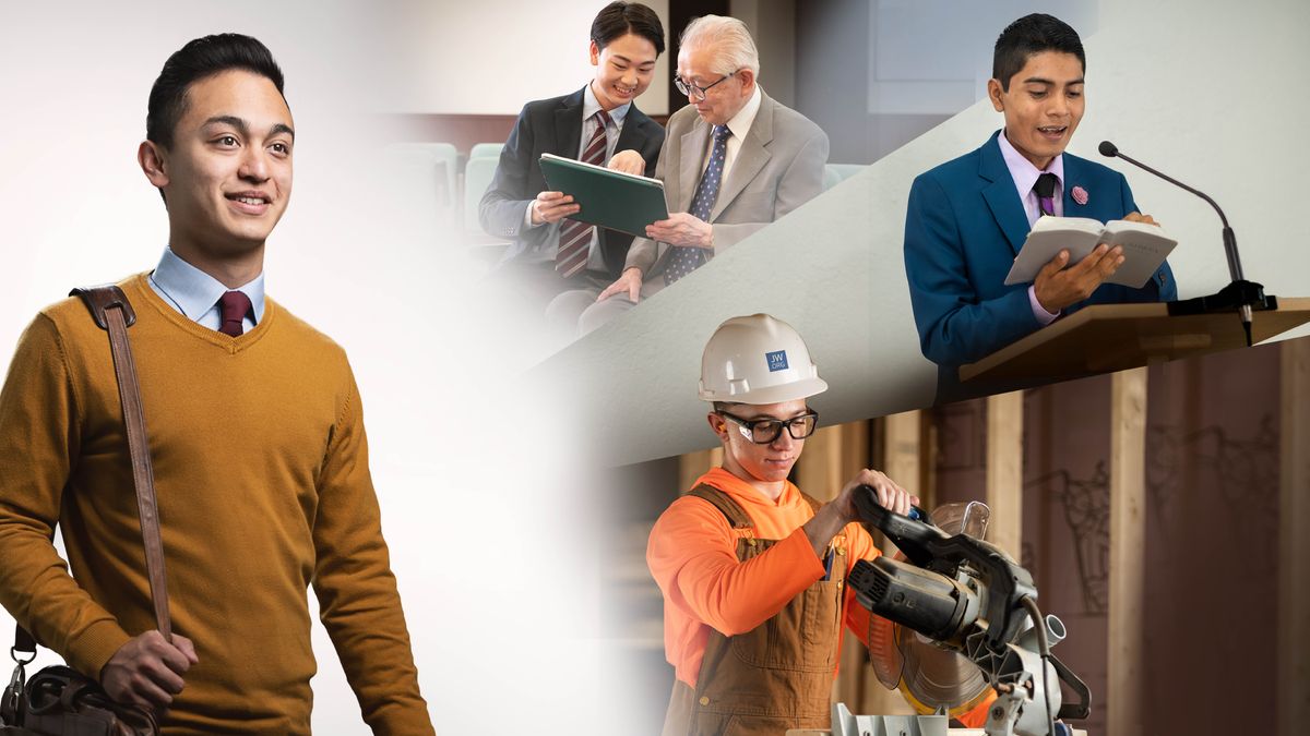 ኣቐዲምና ዝረኣናዮም መንእሰያት ኣሕዋት ብታሕጓስ ኣብ ቲኦክራስያዊ ንጥፈታት ይሳተፉ። 1. እቲ ዜስተንትን ዝነበረ ሓው ኣብ ኣገልግሎት ወፍሪ ይሳተፍ። 2. እቲ መኣዲ ኣብ ምስራዕ ንወለዱ ዝሓገዞም ሓው ንሓደ ብዕድመ ዝደፍአ ሓው ብዛዕባ ኣጠቓቕማ ታብለቱ ይሕግዞ። 3. እቲ ምንባብን ምጽሓፍን ዚምሃር ዝነበረ ሓው ኣብ ኣኼባ ጉባኤ ኣብ መድረኽ ደው ኢሉ መጽሓፍ ቅዱስ የንብብ። 4. እቲ ብዛዕባ ጽርበት ዕንጨይቲ እተማሃረ ሓው ኣብ ፕሮጀክት ቲኦክራስያዊ ህንጸት ብመጋዝ ይቘርጽ።