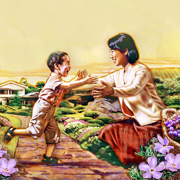 Sinasalubong ng isang ina ang kaniyang anak na binuhay muli sa Paraiso