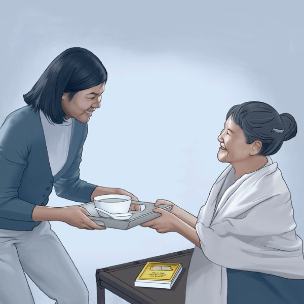 Mosadi o dirisa nako ya gagwe go thusa mosadi yo mongwe