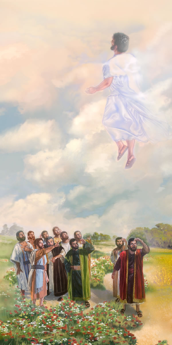 Jesu o tlhatlogela kwa legodimong barutwa ba gagwe ba ntse ba mo lebile