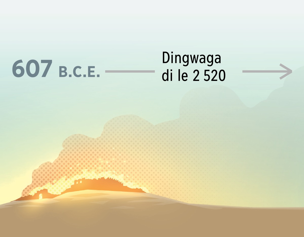 Jerusalema wa bogologolo o fedisiwa ka molelo ka 607 B.C.E. Morago ga moo, go feta dingwaga di le 2 520.