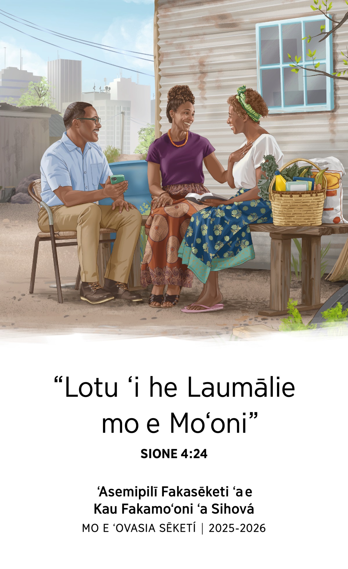 Ko ha tuofefine ʻoku nofo ʻi ha kiʻi ʻapi ʻi ha kolo lahi ʻokú ne fiefia ʻi hono maʻu ha fakalototoʻa mei he Folofolá mei ha ongo meʻa Fakamoʻoni ʻa ia naʻá na ʻomai kiate ia ha meʻakai mo e ngaahi tokonaki kehe.