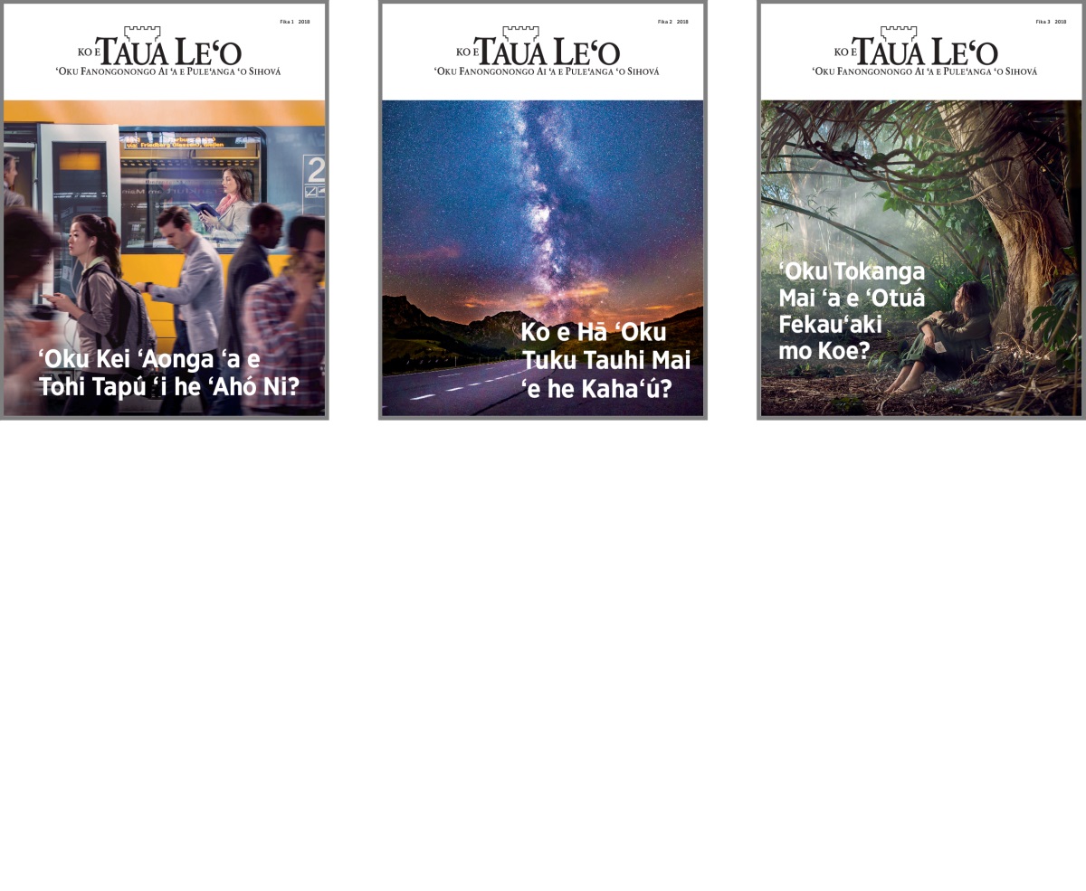 Fakatātā: Kaveinga tefito ki he ‘Ko e Taua Leʻo’ ʻo e 2018. 1. ‘ʻOku Kei ʻAonga ʻa e Tohi Tapú ʻi he ʻAhó Ni?’ 2. ‘Ko e Hā ʻOku Tuku Tauhi Mai ʻe he Kahaʻú?’ 3. ‘ʻOku Tokanga Mai ʻa e ʻOtuá Fekauʻaki mo Koe?’