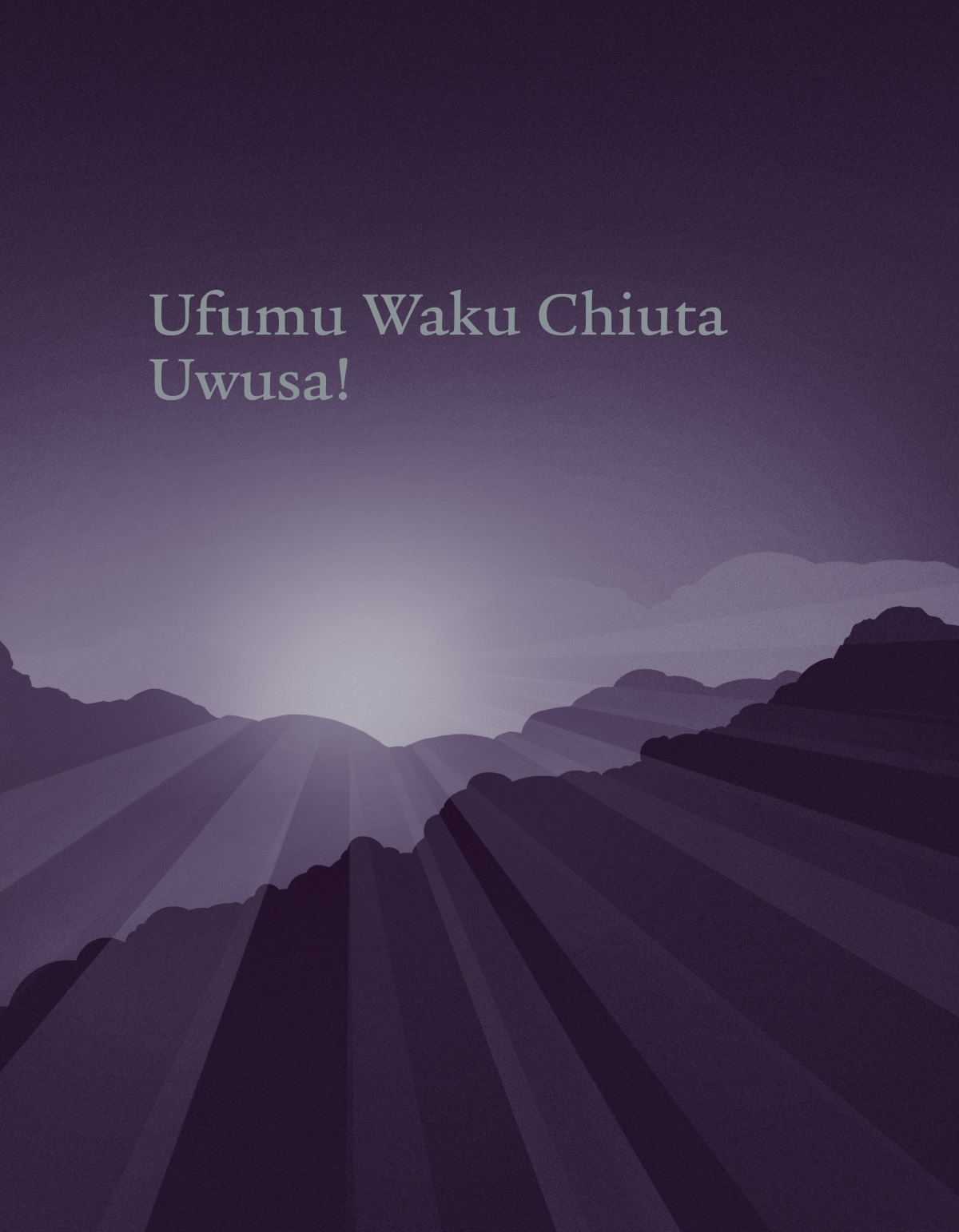 Peji lakwamba la buku lakuti Ufumu Waku Chiuta Uwusa!