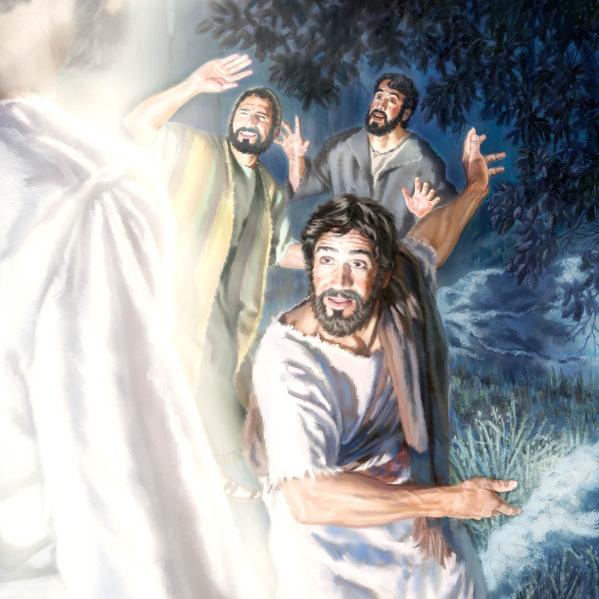 Peturo, Yakobe ndi Yohane anguwona Yesu wachisambuka