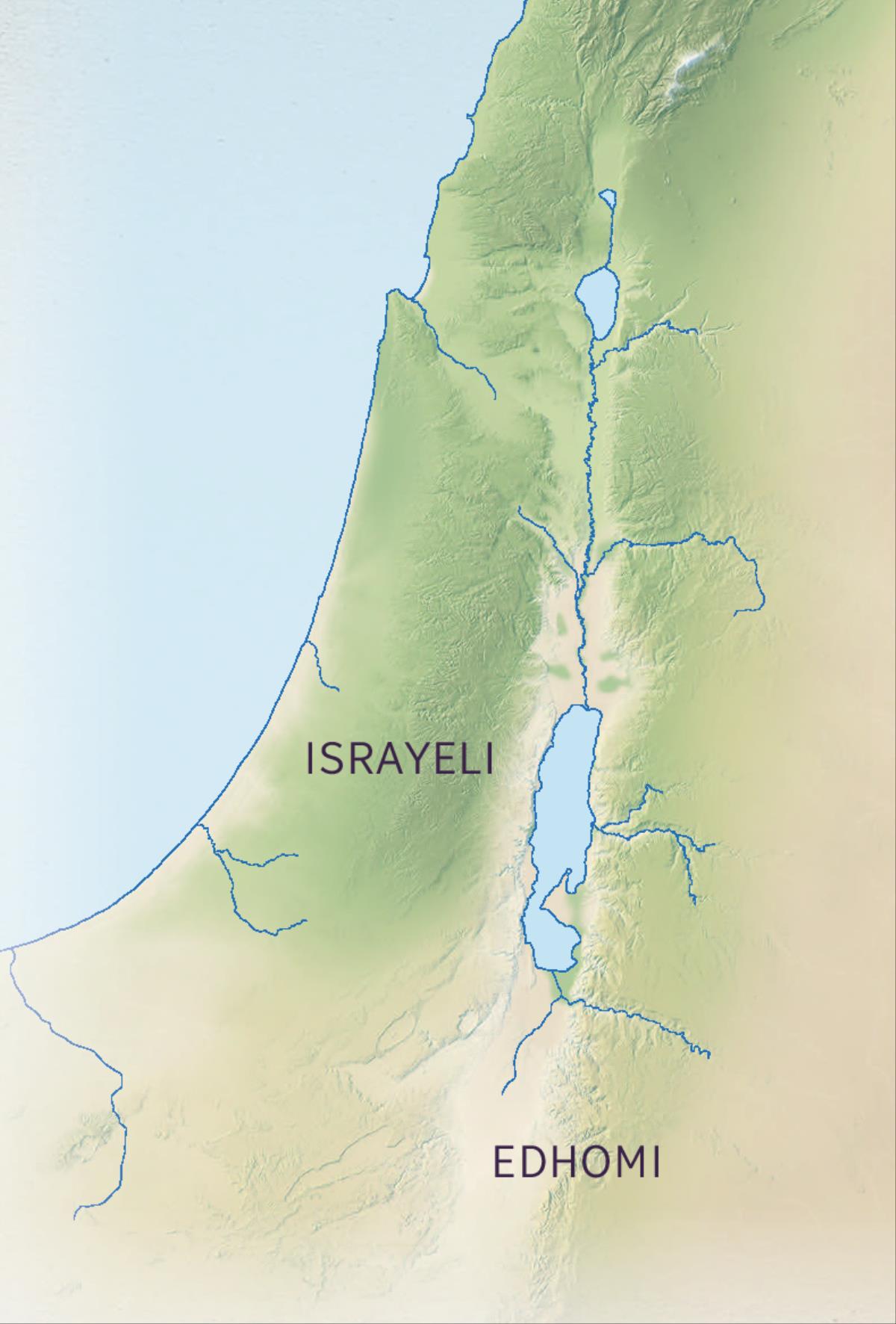 Mapa nya litigo nya gitumbiso ma yeyedzago Israyeli a gu litigo nya gu none li fananiswago ni Edhomi litigo li gu ni gihala.