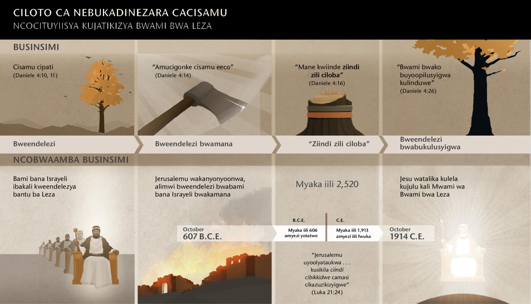 Ccaati iitondezya madeeti alimwi azintu zyakacitika iziswaangene aciloto ncaakalota Nebukadinezara