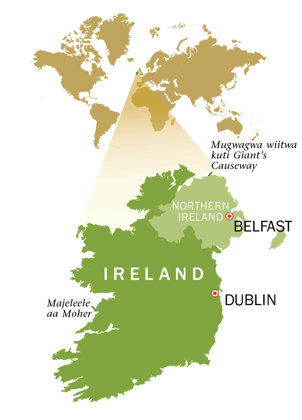 Maapu yacisi ca Republic of Ireland alimwi aca Northern Ireland