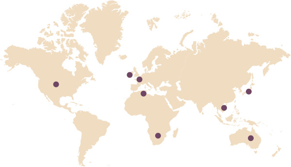 Maapu iitondezya cisi ca Australia, France, Ireland, Japan, South Africa, Tunisia, United States, alimwi aca Vietnam