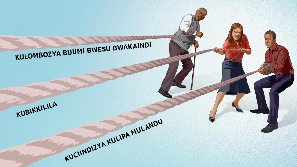 Mukwesu uucembeede, mucizyi alimwi amukwesu uucili mwana-mwana, boonse bakwela ntambo. Ntambo zilembedwe kuti ‘kulombozya buumi bwesu bwakaindi,’ ‘kubikkilila,’ alimwi ‘akuciindizya kulipa mulandu’.