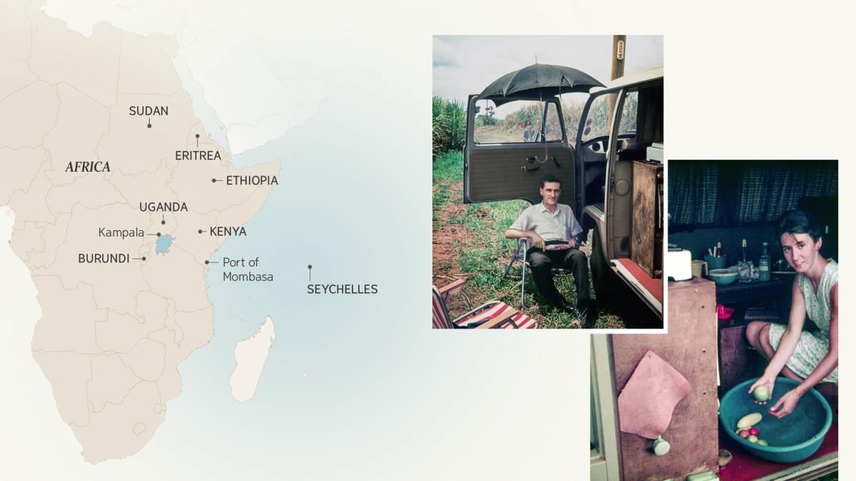 Zifwanikiso: 1. Maapu ya Africa iitondezya masena aamwi nkobakabelekela ba Stephen Hardy. 2. Ba Stephen balikkede anze kumbali aamootokala. 3. Ba Barbara, bakaintu baba Stephen bakusaanguna, basanzya zyakulya.