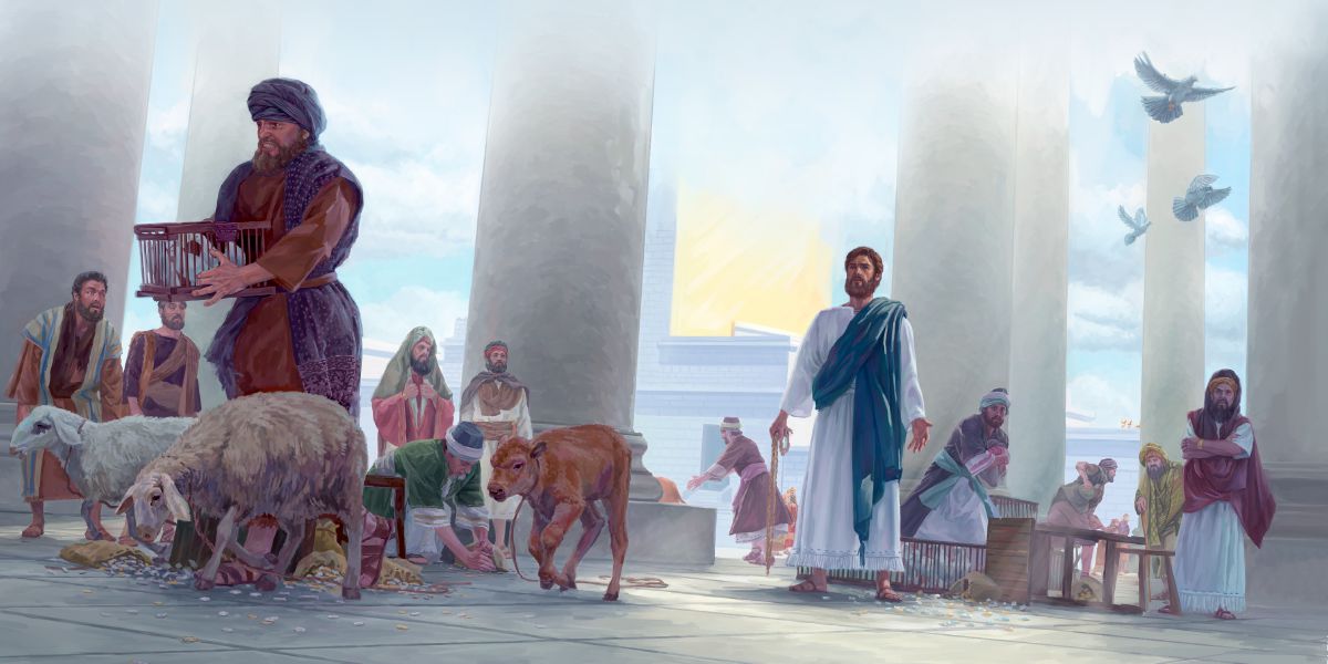 Jesús maklakaskin tuku lisnokgnankan xlakata nakatamakxtu animales ktemplo chu maʼakgpuspita xmesajkan tiku lakgpalikgo tumin