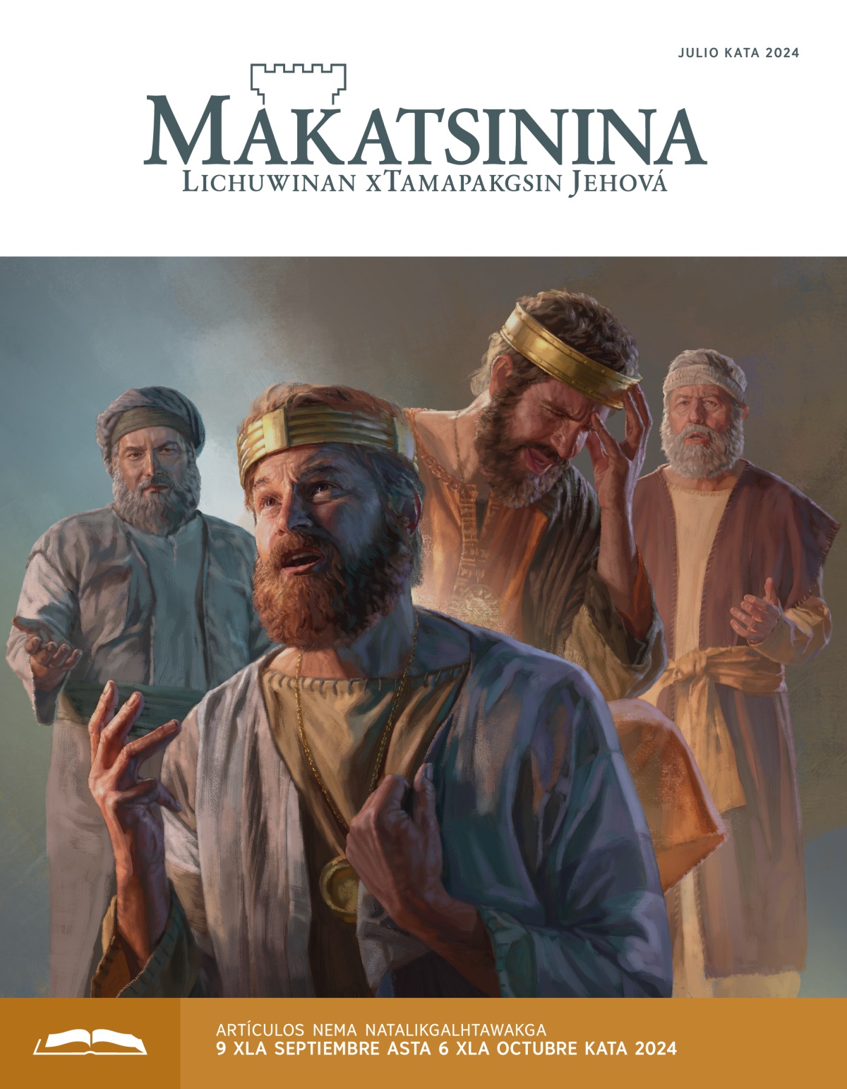 Makgapitsi dibujos: 1. Mapakgsina David lakanit kʼakgapun akxni Natán tachuwinama chu tasiya pi nitlan limakgkatsi tuku tlawalh. 2. Mapakgsina Ezequías lakgaputsama chu muchipakanit akxni Isaías tachuwinama.