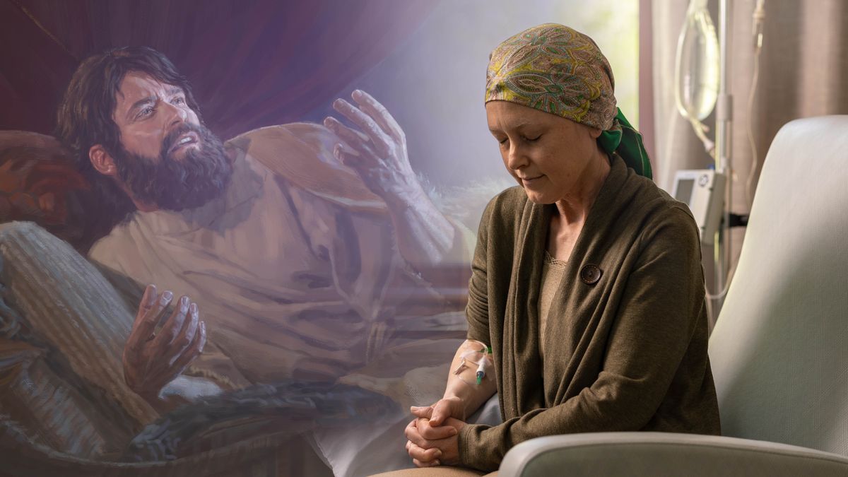 Makgapitsi dibujos: 1. Chatum tala puskat wi kʼhospital xlakata tlawanimaka quimioterapia chu tasaskinima xtamakgtay Jehová. 2. Mapakgsina Ezequías tasaskinilh Jehová xtamakgtay akxni xtatatla.