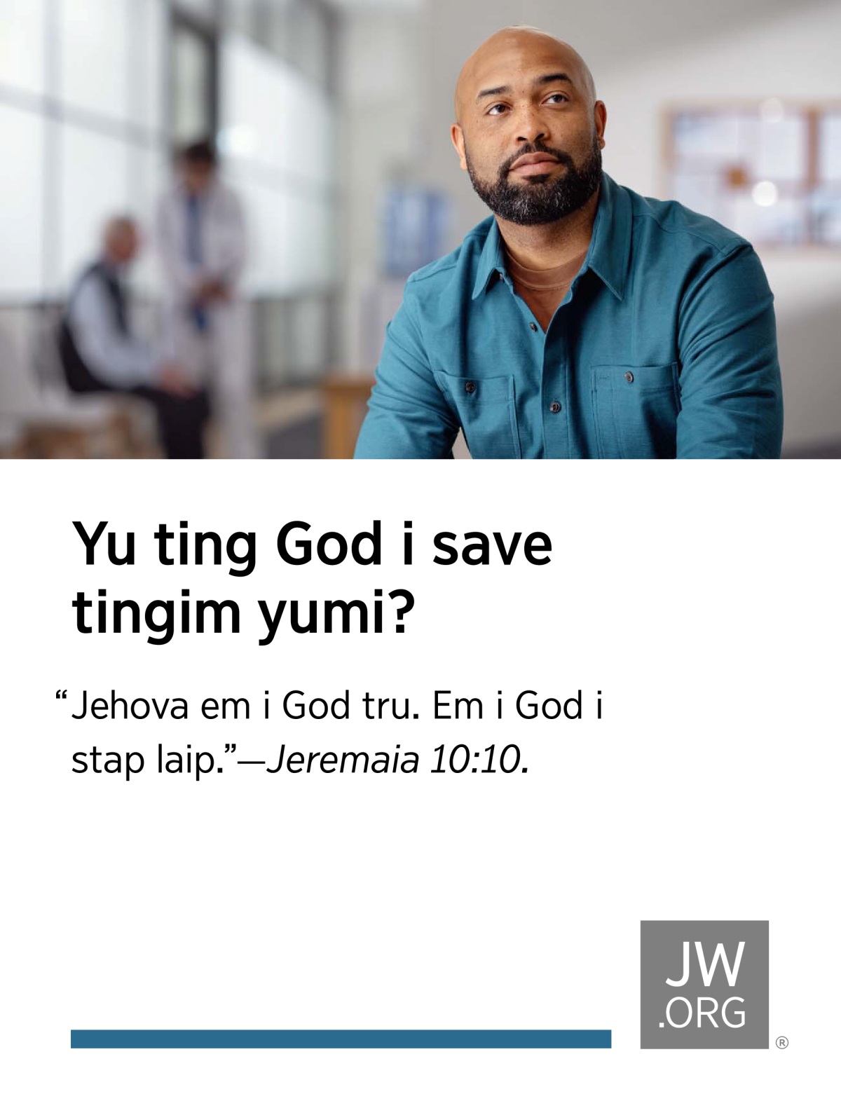 Wanpela man i wet i stap long ofis bilong wanpela dokta.