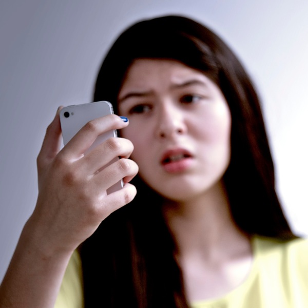An Italian teen being the victim of cyberbullying